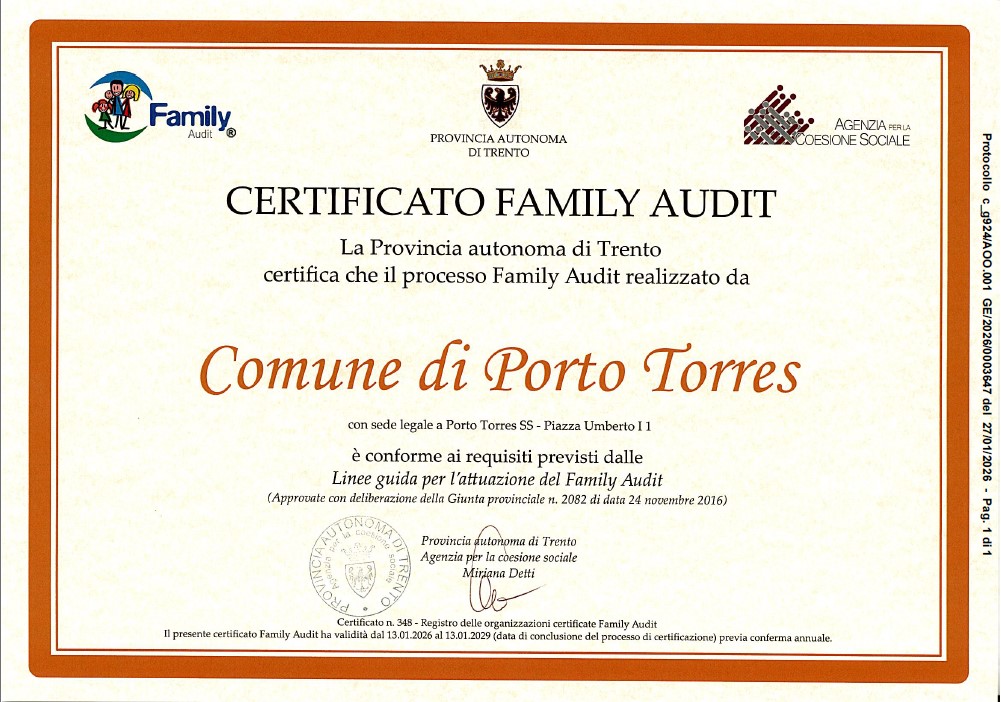 Certificato Family Audit